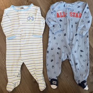 Set of four baby footies